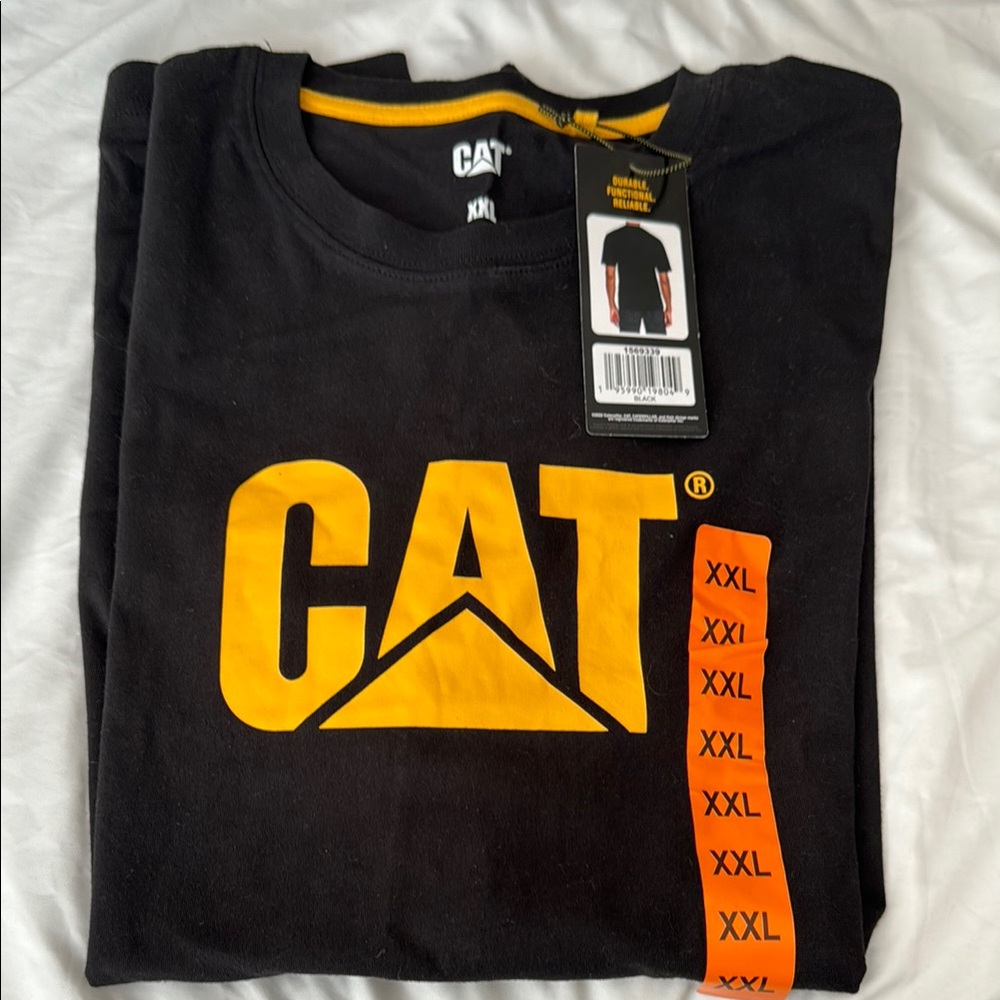 CAT Black and Yellow T-Shirt XXL